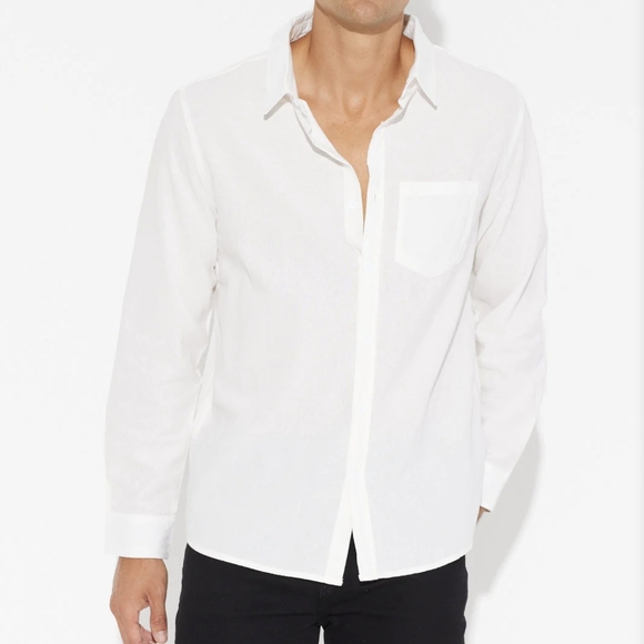 NWT Linen Cotton Button Down Shirt - Picture 1 of 5